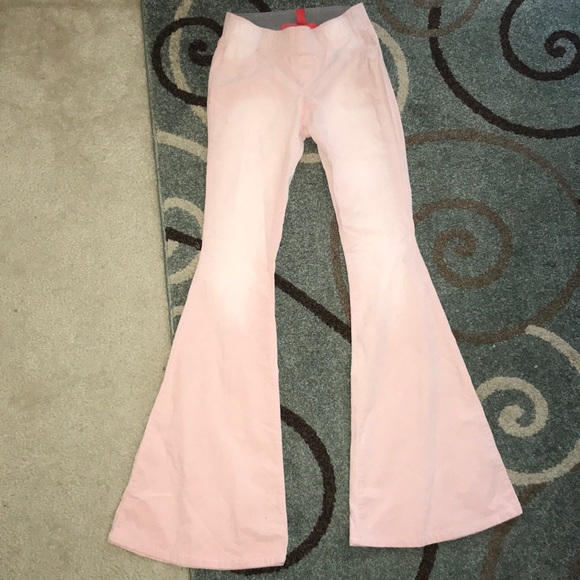 light pink flare pants